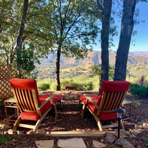 red chairs